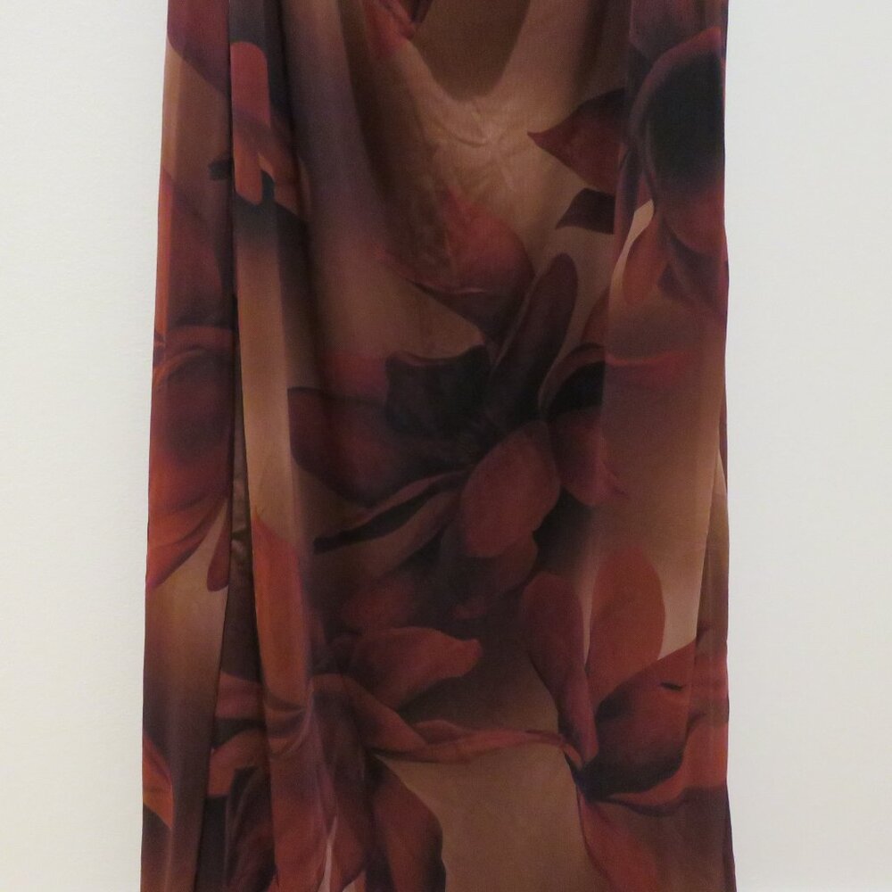 WINDSOR Drama Meets Paradise Floral Maxi Dress in Brown Y2K Whimsigoth Friends - Picture 12 of 14
